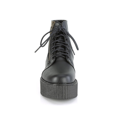 DemoniaCult Chaussure basse pour hommes V-CREEPER-571 Cuir végétalien BLK