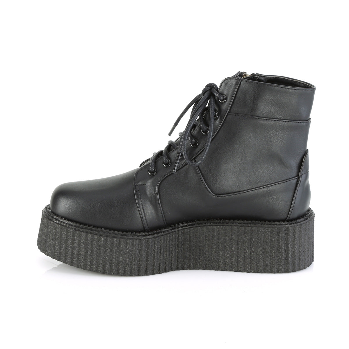 DemoniaCult Chaussure basse pour hommes V-CREEPER-571 Cuir végétalien BLK