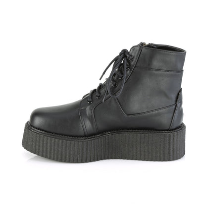 DemoniaCult Chaussure basse pour hommes V-CREEPER-571 Cuir végétalien BLK