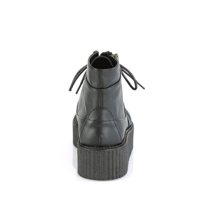 DemoniaCult Chaussure basse pour hommes V-CREEPER-571 Cuir végétalien BLK