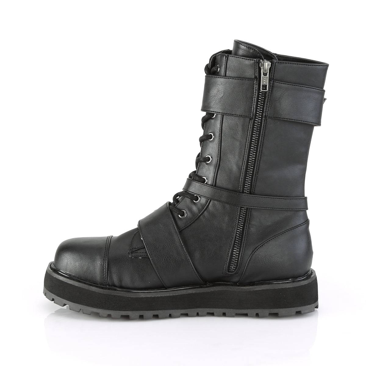 DemoniaCult Mens Boots VALOR-220 Blk Vegan Leather