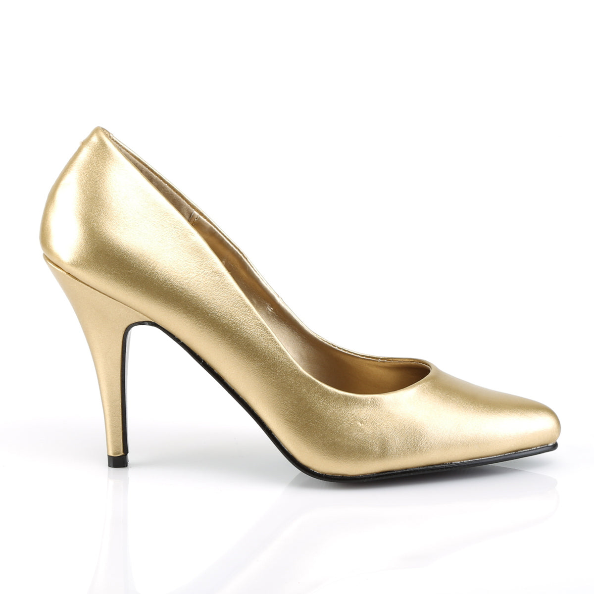 Pleaser Pompes pour femmes VANITY-420 Cuir en fausse or