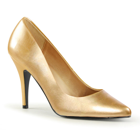 Pleaser Pompes pour femmes VANITY-420 Cuir en fausse or