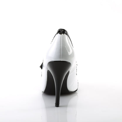 Pleaser Womens Pumps VANITY-442 Blk-Wht Pat