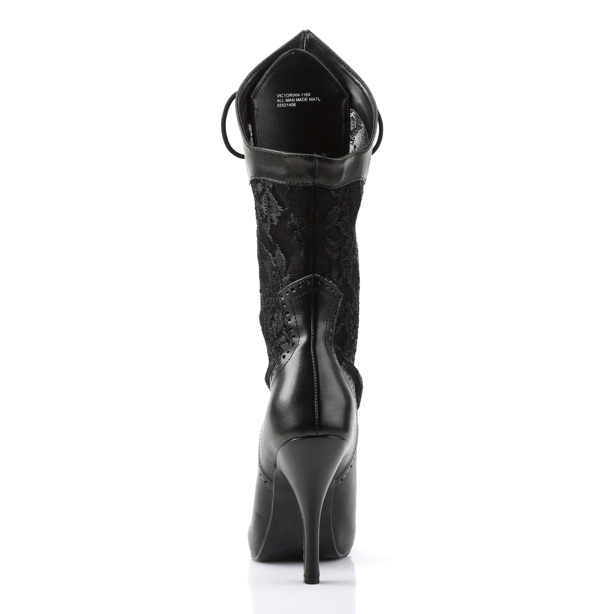 Funtasma Bottines pour femmes VICTORIAN-116x blk pu-dentelle