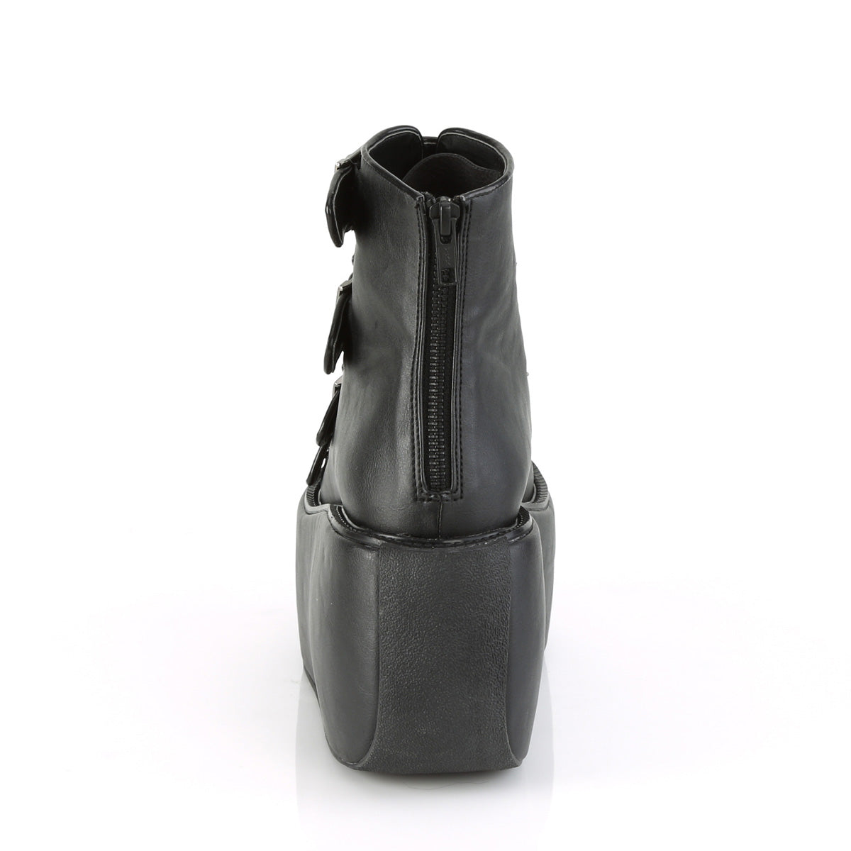 DemoniaCult Womens Ankle Boots VIOLET-150 Blk Vegan Leather-Hologram