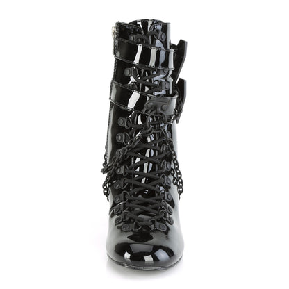 DemoniaCult Womens Ankle Boots VIVIKA-128 Blk Pat
