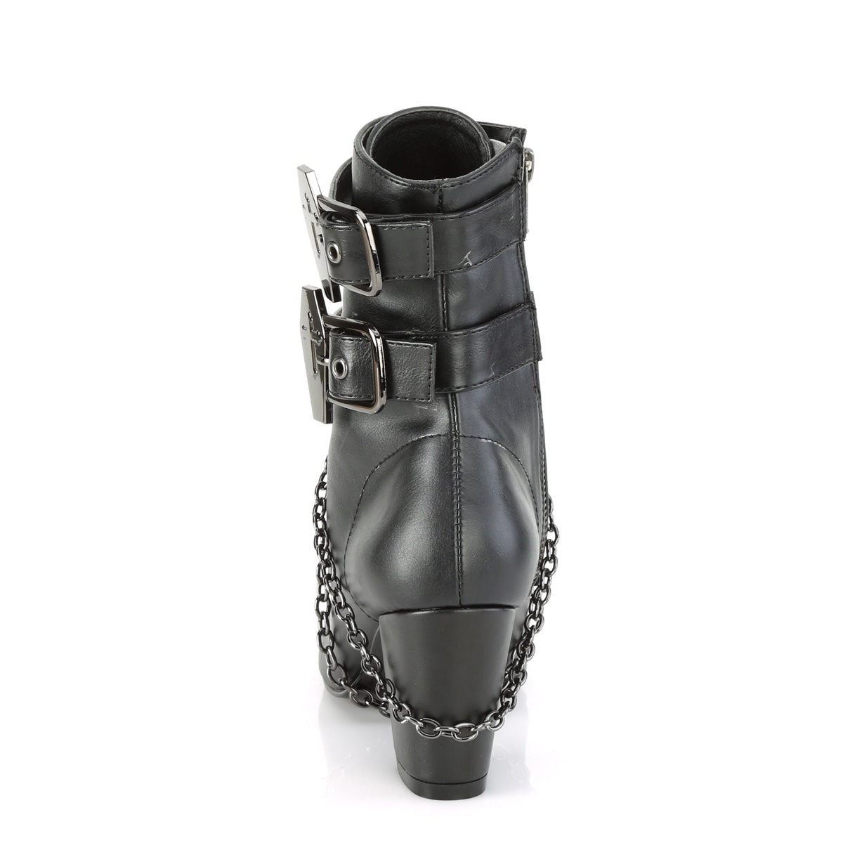 DemoniaCult Bottes de cheville des femmes VIVIKA-128 Cuir végétalien BLK