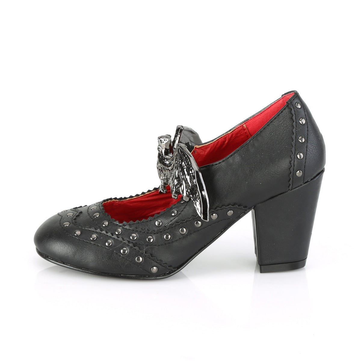 DemoniaCult Pompes pour femmes VIVIKA-32 Cuir végétalien BLK