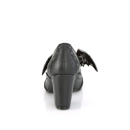 DemoniaCult Pompes pour femmes VIVIKA-32 Cuir végétalien BLK