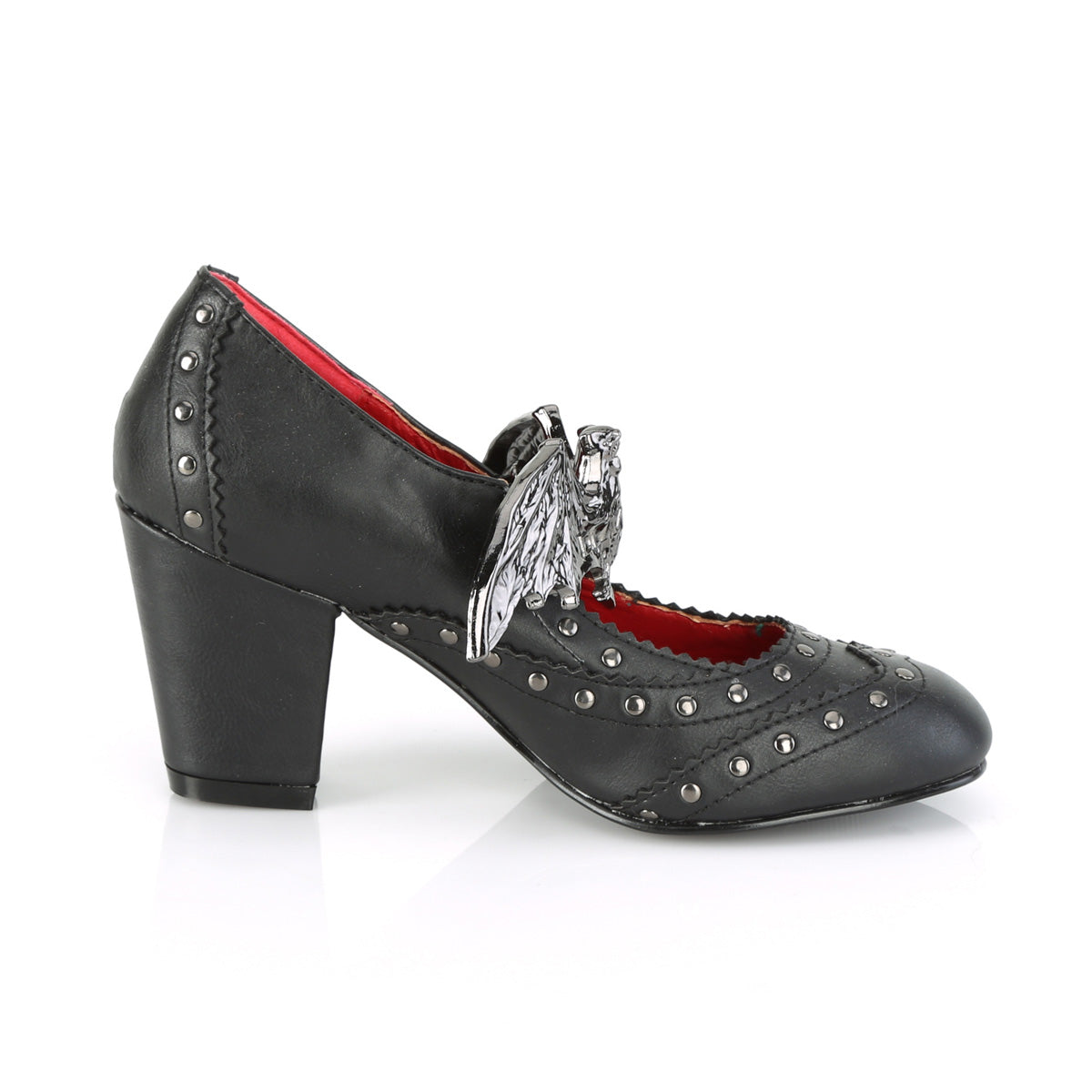 DemoniaCult Pompes pour femmes VIVIKA-32 Cuir végétalien BLK