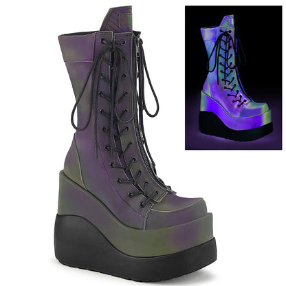 DemoniaCult  Bottes VOID-118 Multi réfléchissant vert