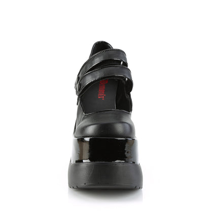 DemoniaCult  Pompes VOID-37 blk végétalien en cuir-pat