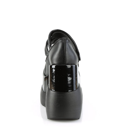 DemoniaCult  Pompes VOID-37 blk végétalien en cuir-pat