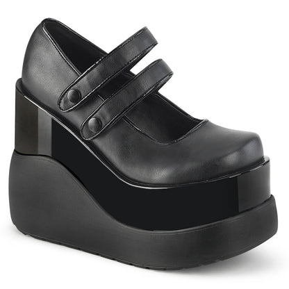 DemoniaCult  Pompes VOID-37 blk végétalien en cuir-pat