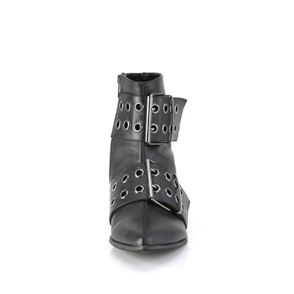 DemoniaCult Bottes pour hommes WARLOCK-55 Cuir végétalien BLK
