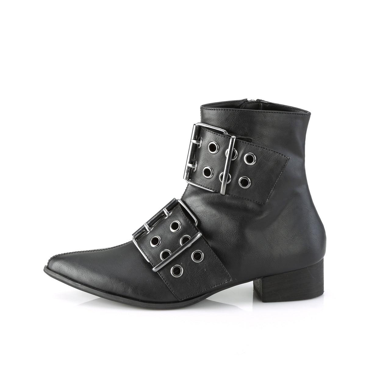 DemoniaCult Bottes pour hommes WARLOCK-55 Cuir végétalien BLK