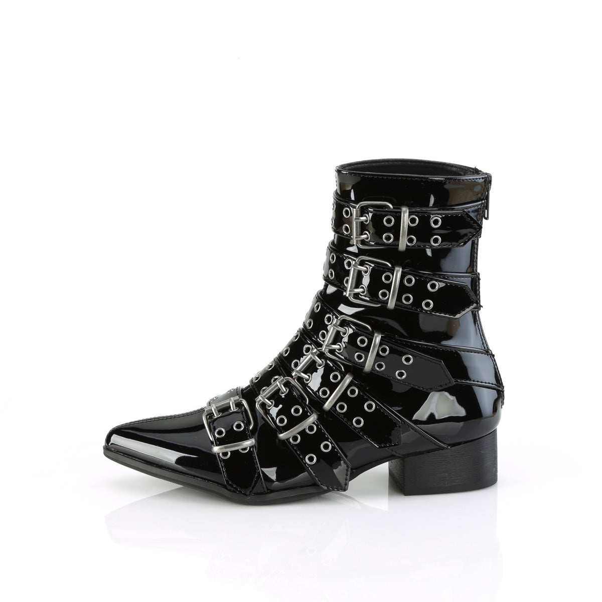 DemoniaCult Mens Boots WARLOCK-70 Blk Pat