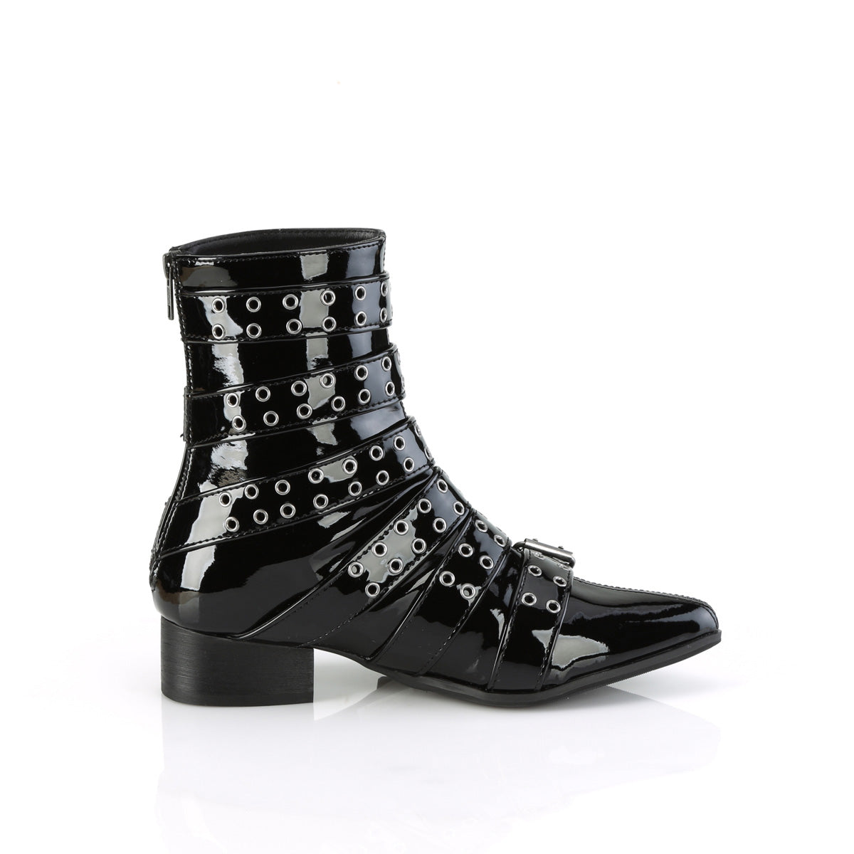 DemoniaCult Mens Boots WARLOCK-70 Blk Pat