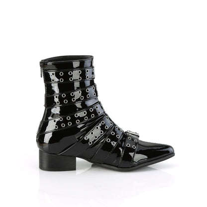 DemoniaCult Mens Boots WARLOCK-70 Blk Pat