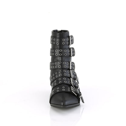 DemoniaCult Bottes pour hommes WARLOCK-70 Cuir végétalien BLK