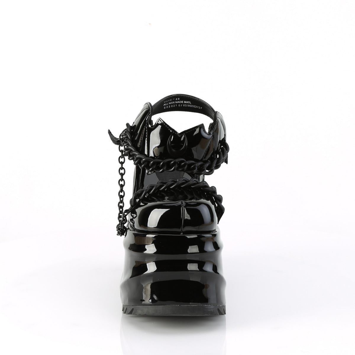 DemoniaCult Sandales féminines WAVE-20 blk pat