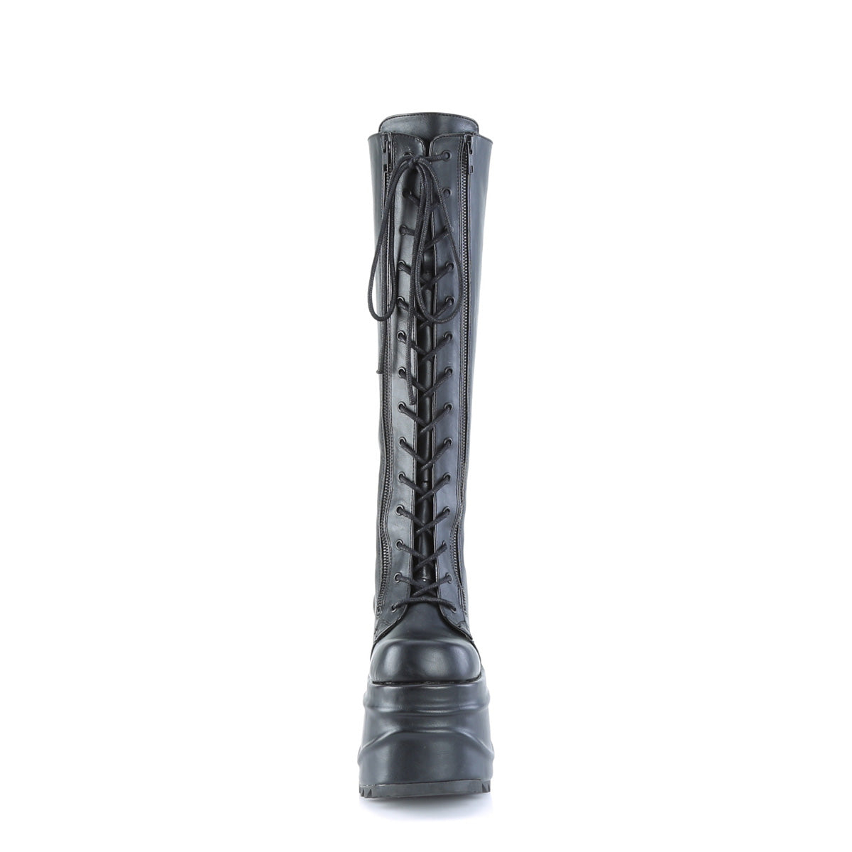 DemoniaCult Bottes de femmes WAVE-200 Cuir végétalien BLK