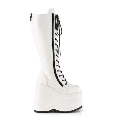 DemoniaCult Bottes de femmes WAVE-200 Wht Vegan Leather