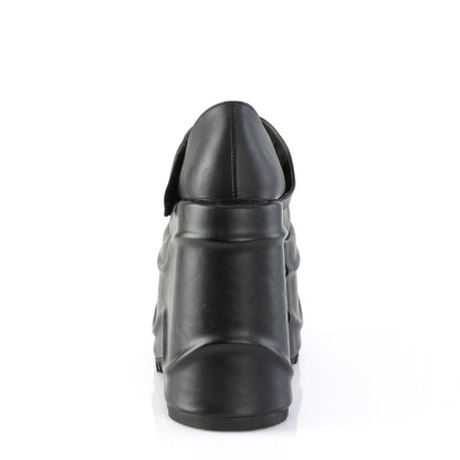 DemoniaCult Pompes pour femmes WAVE-32 Cuir végétalien BLK