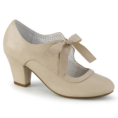 Pin Up Couture Pompes pour femmes WIGGLE-32 cuir faux beige