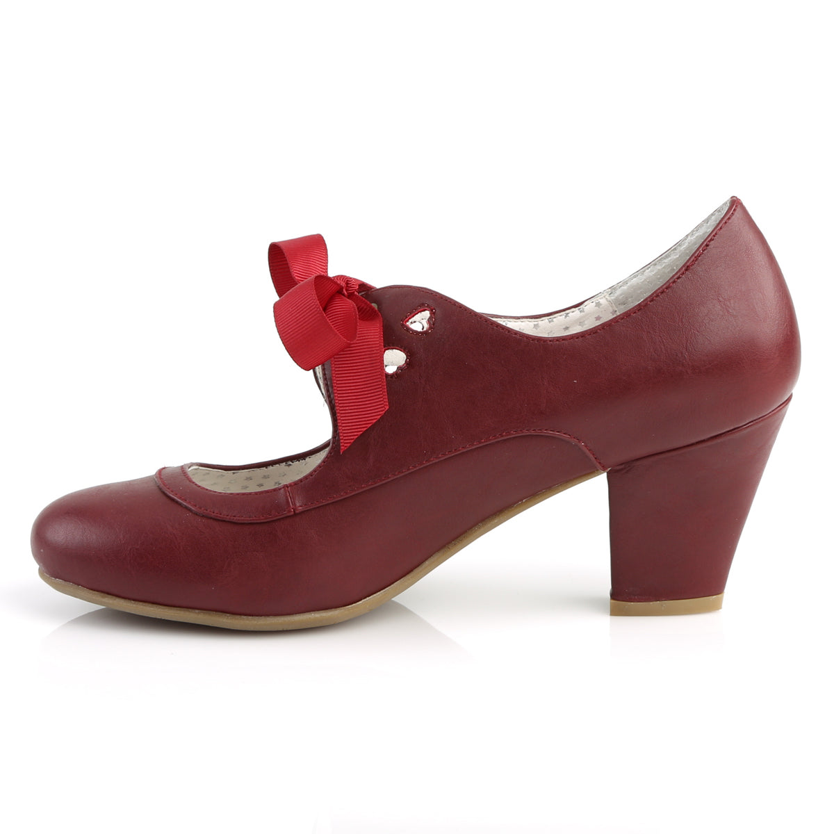 Pin Up Couture Pompes pour femmes WIGGLE-32 Cuir Faux Bourgogne