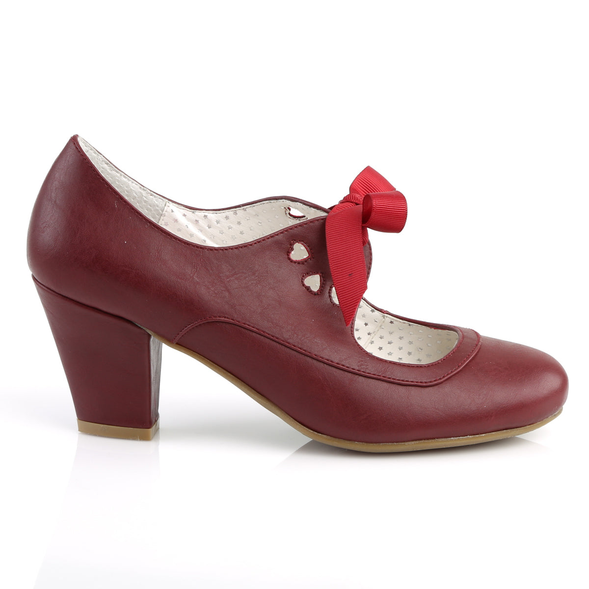 Pin Up Couture Pompes pour femmes WIGGLE-32 Cuir Faux Bourgogne