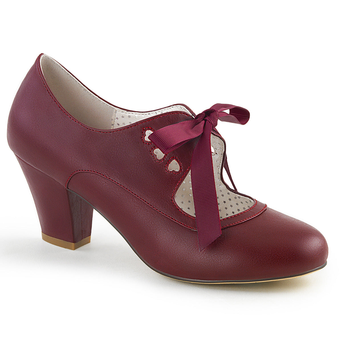 Pin Up Couture Pompes pour femmes WIGGLE-32 Cuir Faux Bourgogne