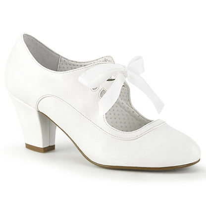 Pin Up Couture  Pompes WIGGLE-32 faux cuir blanc