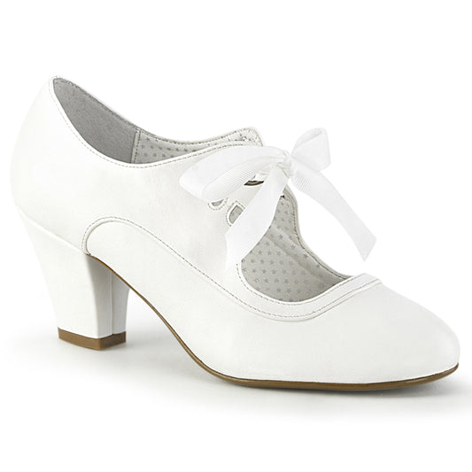 Pin Up Couture  Pompes WIGGLE-32 faux cuir blanc