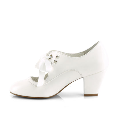 Pin Up Couture  Pompes WIGGLE-32 faux cuir blanc