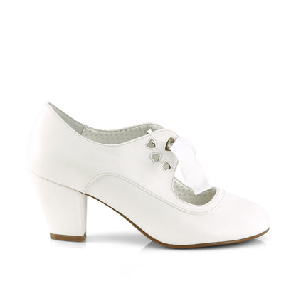 Pin Up Couture  Pompes WIGGLE-32 faux cuir blanc
