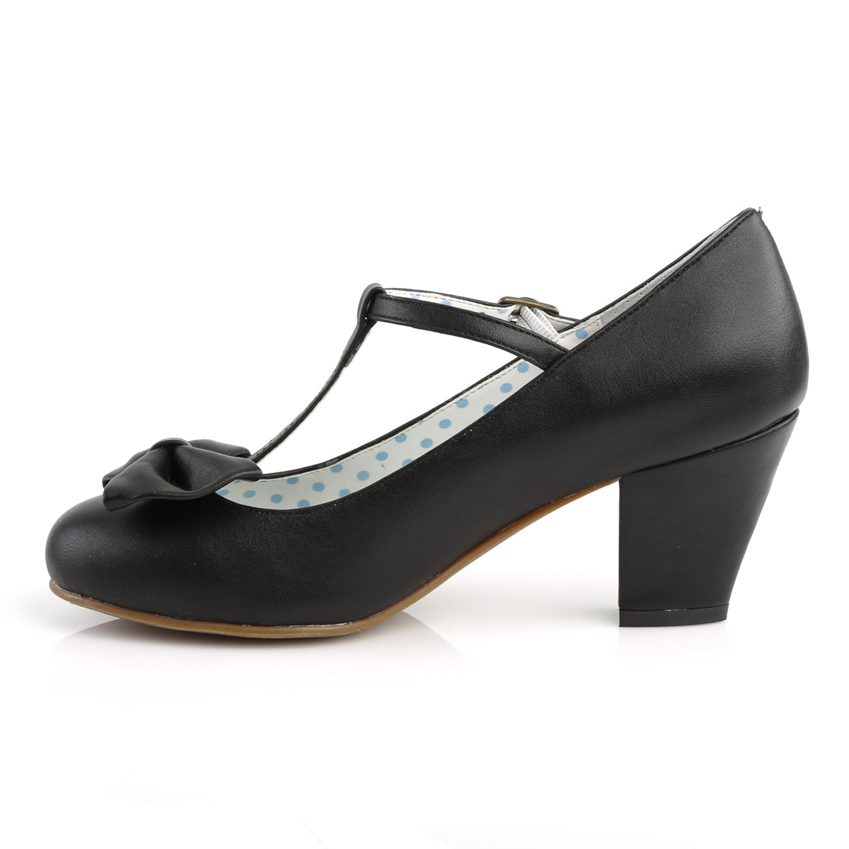 Pin Up Couture Pompes pour femmes WIGGLE-50 Blk Faux Cuir