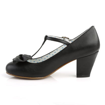 Pin Up Couture Pompes pour femmes WIGGLE-50 Blk Faux Cuir