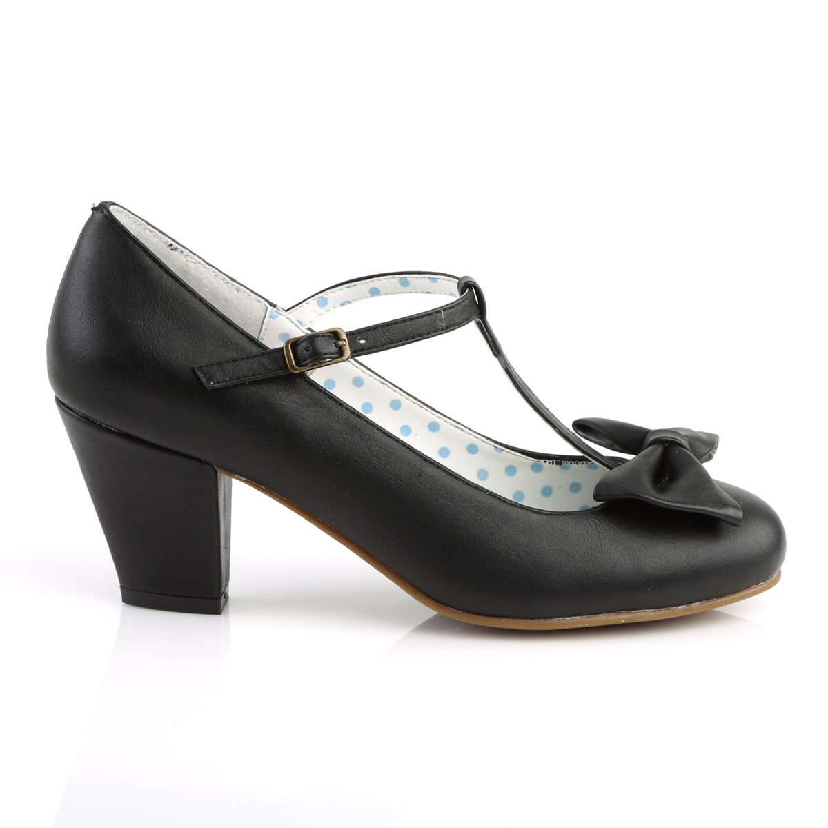 Pin Up Couture Pompes pour femmes WIGGLE-50 Blk Faux Cuir
