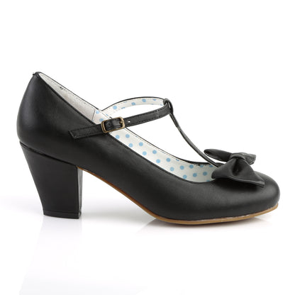 Pin Up Couture Pompes pour femmes WIGGLE-50 Blk Faux Cuir