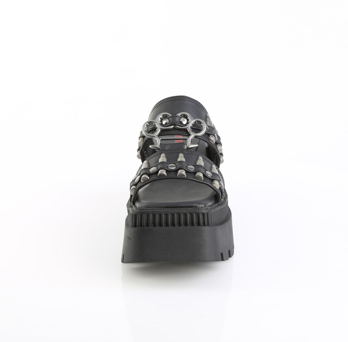DemoniaCult Women's Sandals WRATH-08 Blk Vegan Leather