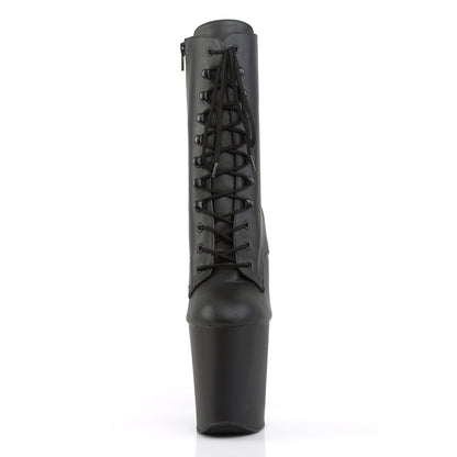 Pleaser Bottines pour femmes XTREME-1020 Blk Faux Cuir / Blk Matte