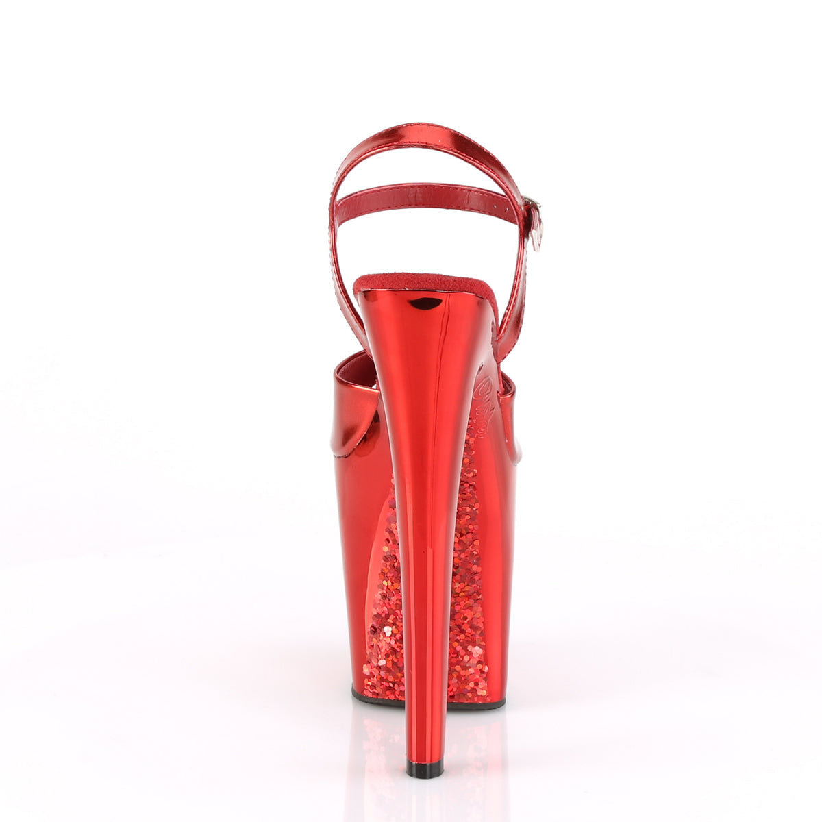 Pleaser Sandales pour femmes XTREME-809ttg rouge métallique rouge / rouge chromé-paillettes