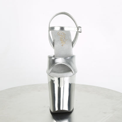 Pleaser Sandales pour femmes XTREME-809ttg SLV Métallique PU / SLV Chrome-Glome