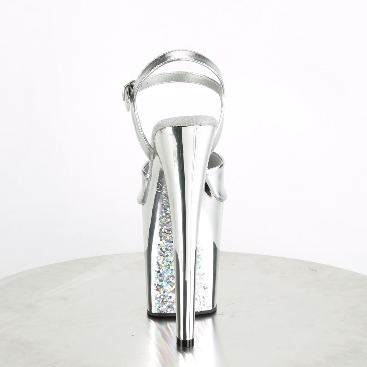 Pleaser Sandales pour femmes XTREME-809ttg SLV Métallique PU / SLV Chrome-Glome